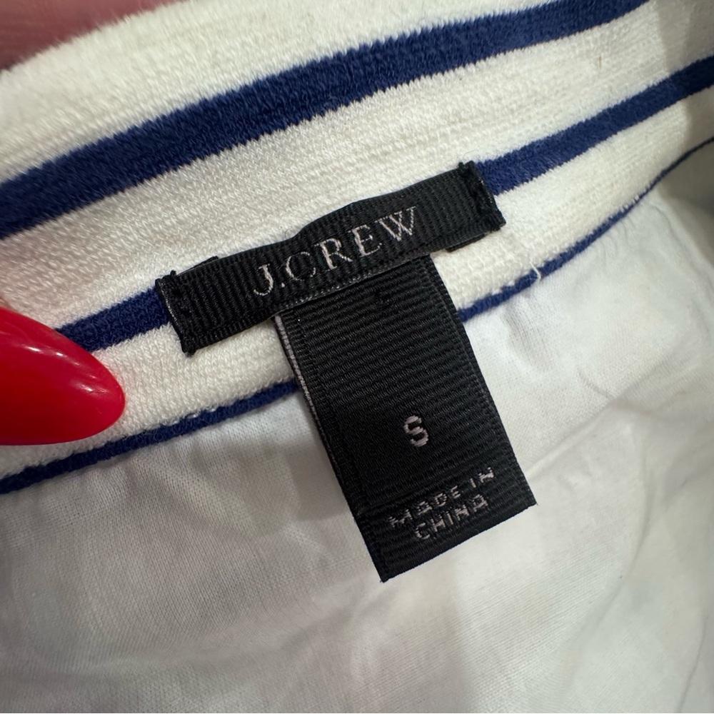 J. Crew Navy and White Striped Blazer size Small - Picture 6 of 7